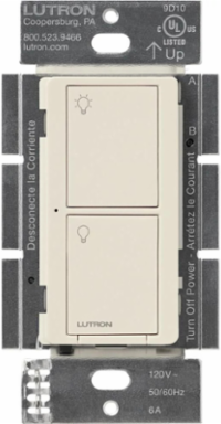 Caseta Smart Switch 6A Lighting Control, Light Almond Finish, 3-Way Capability