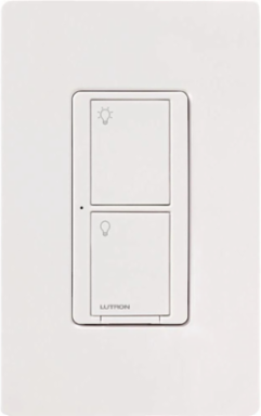 Caseta 6A Wireless In-Wall Smart Switch, Glossy White Finish, 120V
