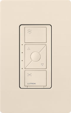 Caseta Smart Fan Speed Control for 1 Ceiling Fan, 1.5A, Light Almond
