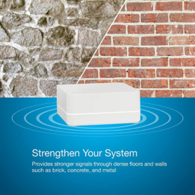 Caseta Wireless Repeater - Extends Range up to 60 ft, 5 VDC, Glossy White Finish
