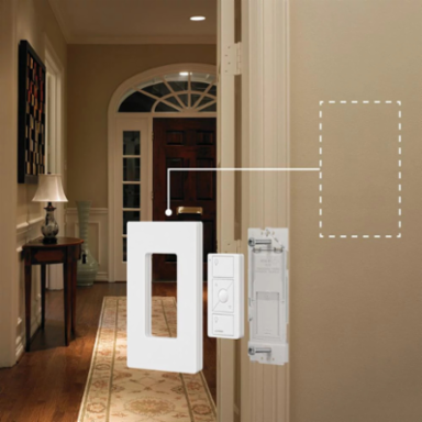 Caseta Wallplate Bracket for Pico Remote, Surface Mount, Plastic Material