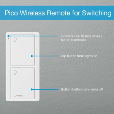 Wireless Remote Control with 2 Buttons, Light Almond, 2.6 Inch Length