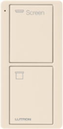 Pico Wireless Remote Control, Light Almond, 2 Buttons, Gloss Finish