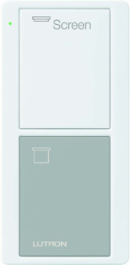 Pico Wireless Remote Control, 2 Button, Glossy White/Gray, 10-Year Battery Life