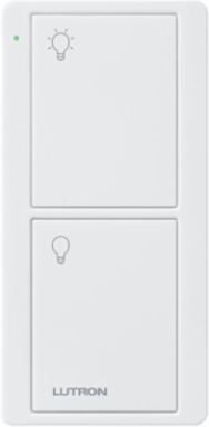 Pico Wireless Remote Control, 2-Button, Glossy White, 30 ft Range