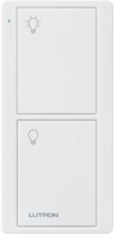 Pico Wireless Remote Control, 2-Button, Glossy White, 30 ft Range