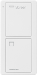 Pico Wireless Remote Control, 2 Buttons, Gloss White Finish, 30 ft Range
