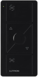 Pico Wireless Fan Control Remote, 3-Button Black, Gloss Finish