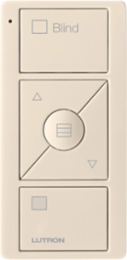 Pico Wireless Remote Control for Blinds, 3 Button, 2.6 Inch Glossy Light Almond