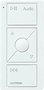 Pico Wireless Audio Remote Control, 3-Button Design, Glossy White Finish