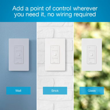 Pico Wireless Remote Control, 3 Buttons with Raise/Lower, Gloss White Finish