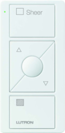 Pico Smart Wireless LED Remote Control for Sheer Shades, 3 Buttons, White