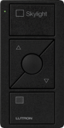 Pico Wireless Remote Control, 3 Buttons, Satin Black Finish, 30 ft Range