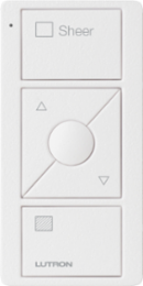 Pico Wireless Remote Control with 3 Buttons, Snow Color, Satin Finish