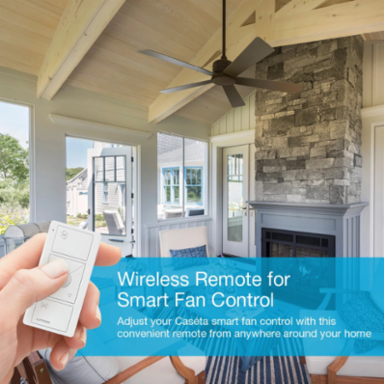 Pico Smart Ceiling Fan Remote Control, Wireless, 3-Button, Gloss White Finish