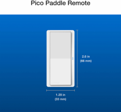 Lutron Pico Paddle Remote,  Wireless On/Off Control For Lutron Smart Dimmers And Switches, PJ2-P2B-GGR, Gray