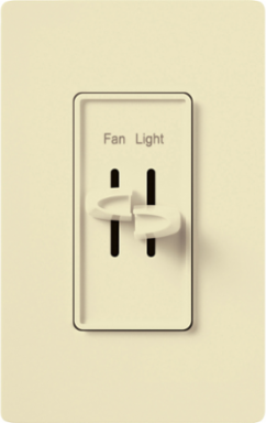 Skylark Dual Slide-to-Off Fan/Light Control 1.5A, 300W, 4.69 x 2.94 Inch
