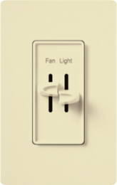 Skylark Dual Slide-to-Off Fan/Light Control 1.5A, 300W, 4.69 x 2.94 Inch