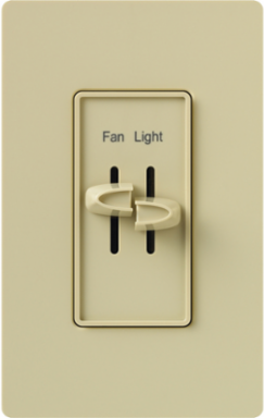 Skylark Dual Light/Fan Control, 120V, 300W, 1.5A, Ivory, 4.69 x 2.94 Inch