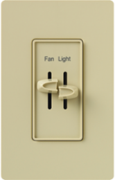 Skylark Dual Light/Fan Control, 120V, 300W, 1.5A, Ivory, 4.69 x 2.94 Inch