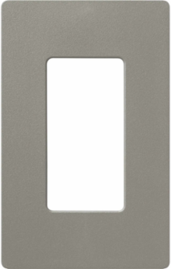 Claro Satin Finish 1-Gang Wallplate, 4.69 x 2.94 Inch, Plastic, Cobblestone Color