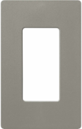 Claro Satin Finish 1-Gang Wallplate, 4.69 x 2.94 Inch, Plastic, Cobblestone Color