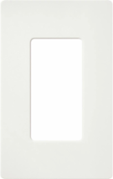 Claro Satin Wallplate, 1-Gang, 4.69 x 2.94 Inch, Glacier White