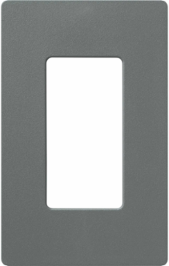 Claro Satin Finish 1-Gang Wallplate, 4.69 x 2.94 Inch, Slate Color