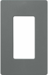 Claro Satin Finish 1-Gang Wallplate, 4.69 x 2.94 Inch, Slate Color
