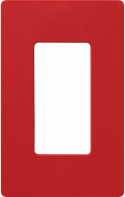 Claro Satin Wallplate 1-Gang 4.69 x 2.94 Inch Signal Red