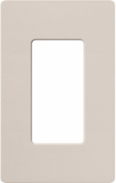 Claro Satin Finish 1-Gang Wallplate Taupe, 4.69 x 2.94 Inch
