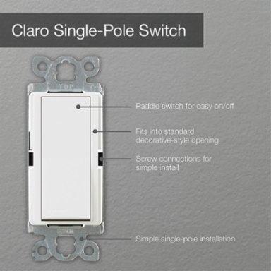 Satin Biscuit 1-Pole Paddle Switch, 4.69 x 2.94 Inch, 15A, 120/277VAC