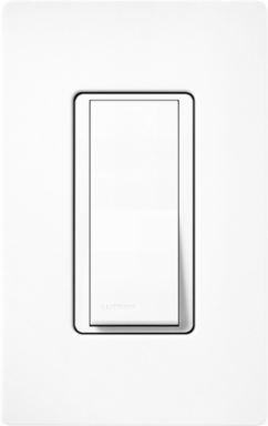 Lutron Claro 15 Amp, Single-Pole On/Off Rocker Switch, Brilliant White