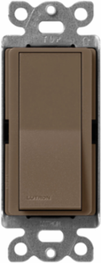 Satin 15A Rocker Switch, 1-Pole, Paddle Switch, Espresso Finish, 120/277 VAC