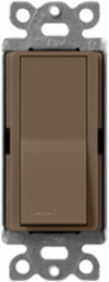 Satin 15A Rocker Switch, 1-Pole, Paddle Switch, Espresso Finish, 120/277 VAC