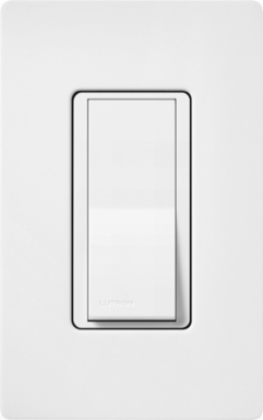 Satin Color 1-Pole Switch Snow, 15 A, 120/277 VAC, Paddle Switch