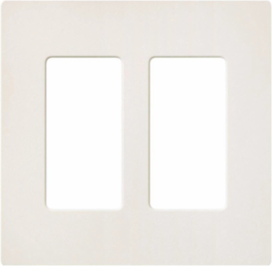 Claro Satin 2-Gang Wallplate Biscuit, 4.69 x 4.75 Inch, Plastic Construction
