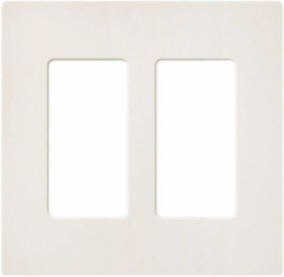 Claro Satin 2-Gang Wallplate Biscuit, 4.69 x 4.75 Inch, Plastic Construction