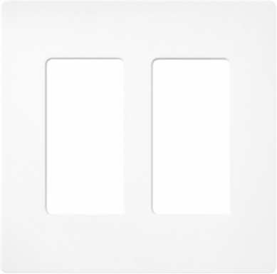 Claro Satin Wallplate 2-Gang 4.69 x 4.75 Inch Plastic White