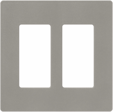 Claro Satin Wallplate 2-Gang, 4.69 x 4.75 Inch, Plastic Construction
