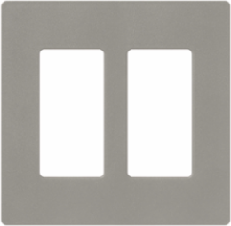 Claro Satin Wallplate 2-Gang, 4.69 x 4.75 Inch, Plastic Construction