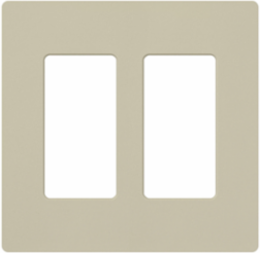 Claro Satin Wallplate 2-Gang 4.69 x 4.75 Inch, Plastic Construction