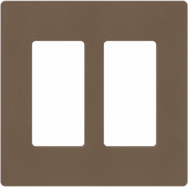 Claro Satin Wallplate 2-Gang 4.69 x 4.75 Inch Decorative Plastic, Espresso Color