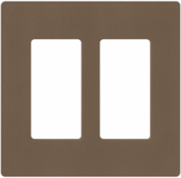 Claro Satin Wallplate 2-Gang 4.69 x 4.75 Inch Decorative Plastic, Espresso Color