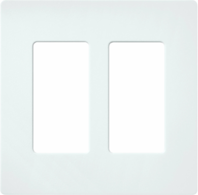 Claro Satin Finish 2-Gang Wallplate with 4.69 x 4.75 Inch Size, Plastic