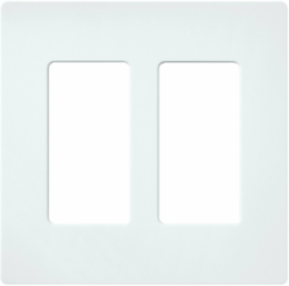Claro Satin Finish 2-Gang Wallplate with 4.69 x 4.75 Inch Size, Plastic