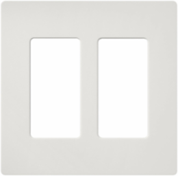 Claro Designer Satin Finish 2-Gang Wallplate 4.69 x 4.75 Inch