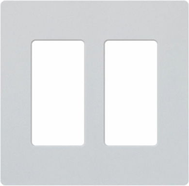 Satin Finish 2-Gang Wallplate, Plastic Material, Fits Decorator Devices