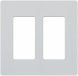 Satin Finish 2-Gang Wallplate, Plastic Material, Fits Decorator Devices