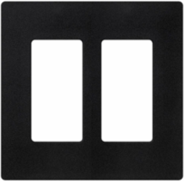 Satin Finish 2-Gang Wallplate 4.69 x 4.75 Inch Midnight Color